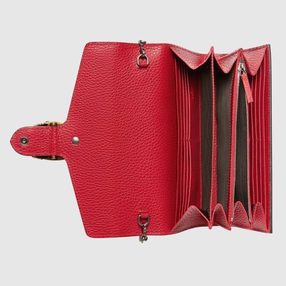 Gucci Chain Wallet Shoulder Bag Hibiscus Red - Picture 2 of 3